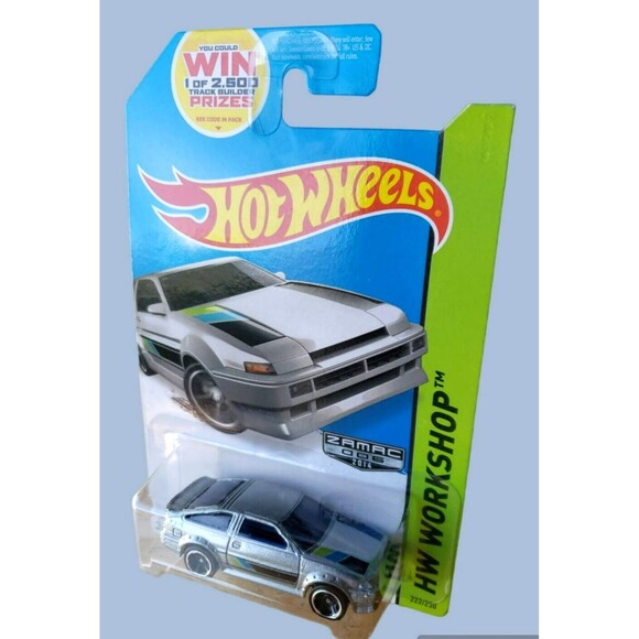 2014 Hot Wheels TOYOTA AE-86 COROLLA Silver ZAMAC 006 2014 HW Workshop #222 1:64 - Picture 2 of 14